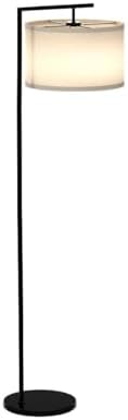 Brightech Montage Modern Floor Lamp - LED Standing Lamp with Tan Shade for Living Rooms & Offices - Bedroom Reading Light - Tall Corner Pole Lamp for Contemporary Home Decor - Black - Image 4