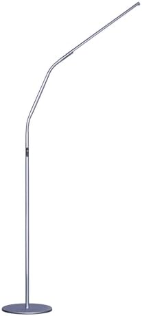 daylight Slimline 4 LED Floor Lamp - 6,000K, 3,200 Lux, 4 Brightness Levels, USB-C Port for Fast Charging - Sleek Design, Anti-Glare Shade, Flexible Height Adjustment - Ice Grey by DaylightCompany-USA