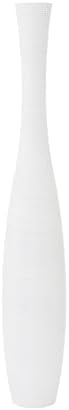 Leewadee Decorative Tall Floor Vase for Living Room Decor, 41 inches, White, Resin - Image 3