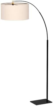 Brightech Logan Arc Floor Lamp, Bright Standing Lamp for Living Rooms, Offices & Bedrooms, Modern Living Room Décor, Tall Hanging Floor Lamp for Reading and More – Black - Image 4