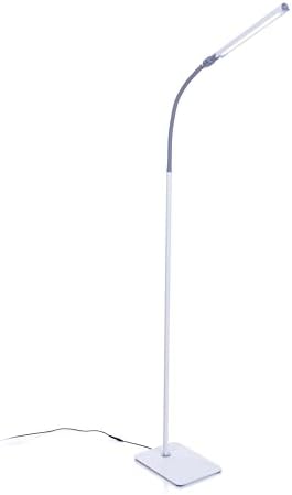 Daylight Floor lamp Uno Pro, Standing Lamp for Living Room, Bedroom, Salon, Office, Touch Control, Flexible Arm, Sleek Design, White by DaylightCompany-USA