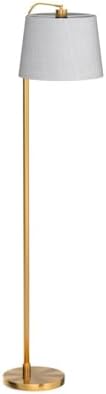 Oneach 62" Gold Floor Lamp for Living Rooms Tall Arc Standing Lamps for Bedrooms Industrial Corner Nursery Girls Kid Vintage Mid-Century Modern Reading Light Office Antique Brass Shade Lantern - Image 4