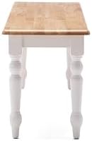 Boraam Windsor Farmhouse Dining Bench - Cream/Natural - Image 5