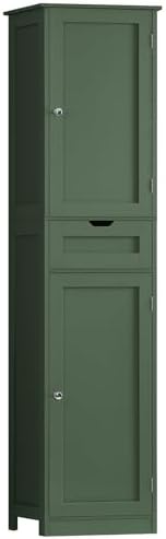 Iwell 66.9" Tall Bathroom Storage Cabinet with 2 Doors & 1 Drawer by IWELL