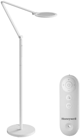 Honeywell F01 LED Floor Lamp, Dimmable Standing Light with Remote, White by HoneywellAirComfort