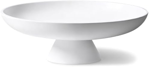 Large Fruit Bowl for Kitchen Counter, Concrete Decorative Bowls for Home Decor, Modern Key Bowl for Entryway Table (White) by Unknown