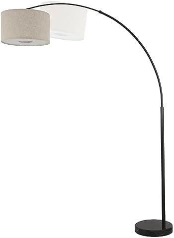 Major-Q Modern Arcing Floor Lamp - Tall Stand Up Arching Drum Shade - Large Contemporary Floor Lamp for Dining Rooms and Bedrooms - Corner Lamp for Office Lighting and Home Decor - Image 6