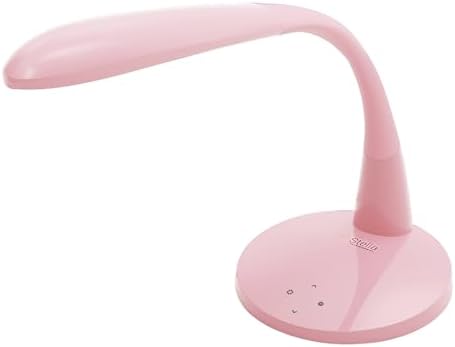 Two Task Lamp, 12W Adjustable Desk Lamp, Dimmable LED Light with Custom Color Temperature for Desk, Office, Bedroom, Living Room, Modern Design for Work, Study, Reading Needs, (Pink) by StellaLighting