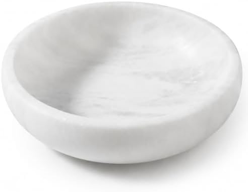 Koville Marble Decorative Bowl, 7.4" Natural Stone Bowl for Key Jewelry Entryway Table Catch all, Aesthetic Modern Fruit Bowl for Kitchen Counter Home Coffee Table Decor Centerpiece(Grigio Fantasy) by Koville