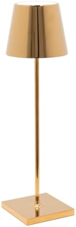 Zafferano, Poldina Pro, Rechargeable Cordless Lamp, Glossy Gold by ZafferanoLightingTableware