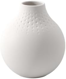 Villeroy & Boch Collier Blanc Small Vase : Perle, 4.25 in, Premium Porcelain, White by Unknown
