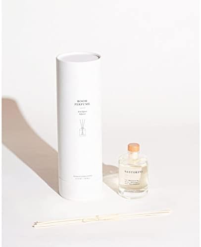 Brooklyn Candle Studio Reed Scent Diffuser - Santorini - Relaxing Oil Diffuser, Sandalwood & Amber Fragrance, 8 Rattan Diffuser Reeds, Clean Ingredients - 4.4oz - Image 3