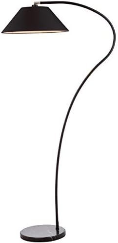 SAFAVIEH Lighting Collection Lumi Mid-Century Modern Retro Scandinavian Black 69-inch Living Room Bedroom Home Office Standing Arc Floor Lamp (LED Bulb Included) by Unknown
