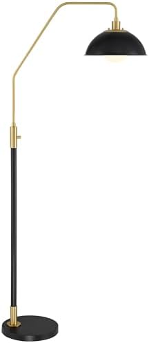 Baltar 68 1/2" Tall Dome Shade Brass and Black Arc Floor Lamp - Image 2