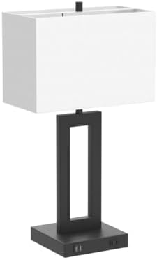 TOBUSA 22" Table Lamp Set of 2, Modern Touch Control Lamp with 2 USB Ports - Image 4