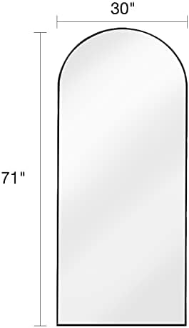 ITSRG Full Length Mirror with Stand, 30"x71" Floor Mirror Freestanding, Arched Wall Mirror, Oversized Mirror Full Length, Black Arch Mirror Full Length, Black - Image 2