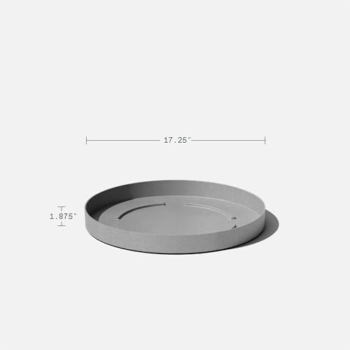 Veradek Mason Series Lima Planter & Drip Tray - Large Round Outdoor Planter - Image 2