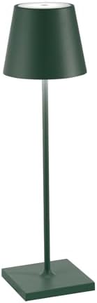Zafferano, Poldina Pro, Rechargeable Cordless Lamp, Dark Green by ZafferanoLightingTableware