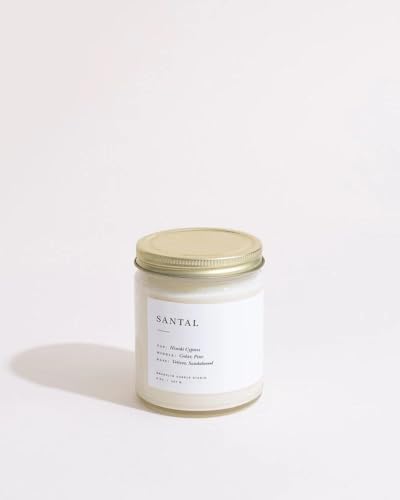 Brooklyn Candle Studio Santal Classic 2 Wick Candle - Luxury Scented Candle, Vegan Soy Wax, Hand Poured in The USA, 70 Hour Slow Burn Time - 13oz - Image 2