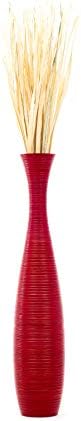 Leewadee Large Floor Vase 41 inches Mango Wood for Pampas Grass, Dried Flowers - Image 6