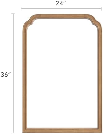 WallBeyond Wood Bathroom Mirrors for Wall Mounted, 24" x 36" Rustic Wood Frame Wall Mirrors Decorative for Living Room or Bedroom Vanity Mirror (Honey-Colored) - Image 3