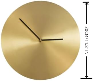 Scandinavian Minimalist Solid Copper Wall Clock - Modern Silent Non-Ticking Luxury Gold Clock for Living Room, Creative Home Decor Quartz Clock (Without Markings)，Wall Art Decor - Image 3