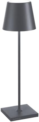 Zafferano, Poldina Pro, Rechargeable Cordless Lamp, Dark Gray by ZafferanoLightingTableware