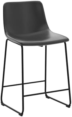 Waleaf 26 Inch Counter Height Bar Stools Set of 2, Faux Leather Bar Chairs - Image 5