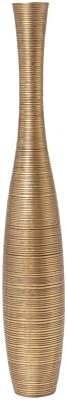Leewadee Decorative Tall Floor Vase for Living Room Decor, 41 inches, Gold, Resin - Image 3