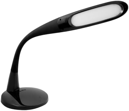 Two Task Lamp, 12W Adjustable Desk Lamp, Dimmable LED Light with Custom Color Temperature for Desk, Office, Bedroom, Living Room, Modern Design for Work, Study, Reading Needs, (Black) by StellaLighting