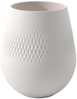 Villeroy & Boch Collier Blanc Small Vase : Carre, 5 in, Premium Porcelain, White by Unknown