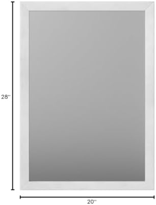 Amazon Basics Rectangular Wall Mount Mirror for Bedroom, Living Room, Entryway, Standard Trim, 20" x 28", Nickel - Image 6