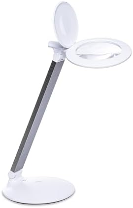 Halo Go 2 Portable Rechargeable Magnifying Lamp – 5 Diopter (2.25X) Magnification, 6,000K Daylight LED, 4,200 Lux Brightness, Compact Folding Design with USB Charging & Velvet Carry Case by DaylightCompany-USA