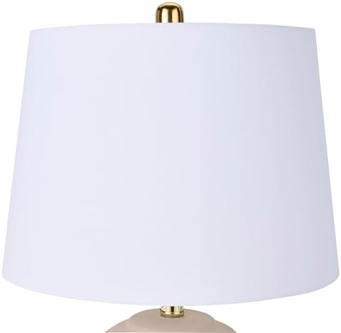 Nourison Home 23" Light Pink Ceramic Jar Table Lamp for Bedroom, Living Room, Dining Office, with White Shade (Pack of 1) - Image 6
