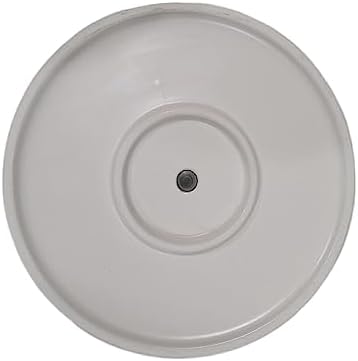 Amazon Basics Fluted Ceramic Planter Pot for Indoor Outdoor Plants, Round Flower Pot with Drainage Hole, 10-inch, White - Image 4