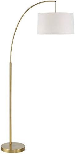 360 Lighting Cora 72" Tall Brass Metal Modern Arc Floor Lamp - Image 6