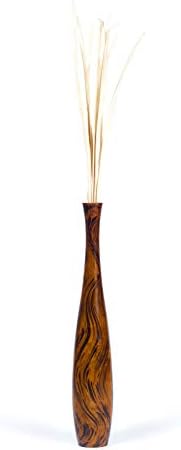 Leewadee Large Floor Vase 26 inches Mango Wood for Pampas Grass, Dried Flowers - Image 4