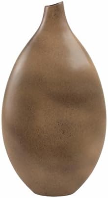 Teardrop Sagres Large Portugal Vase for Home and Bathroom Decor - Ceramic Earthenware for Bedroom, Living Room and Office - Casual Natural Flower Pot for Kitchen Counter Centerpiece - 21", Brown - Image 7