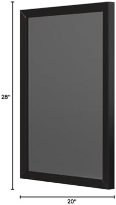 Amazon Basics Rectangular Wall Mount Mirror for Bedroom, Living Room, Entryway, Standard Trim, 20" x 28", Black - Image 6