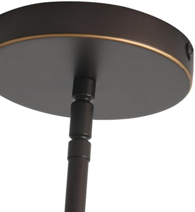 Brown and Gold Pendant Lights Kitchen Island - Clear Glass Pendant Light Fixture Multiple Stems Rods 3 Units 12 Inch 3 Units 4 Inch (1 Pack Brown and Gold Downrod) - Image 2