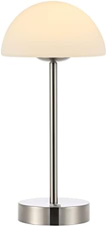 JONATHAN Y Xavier 12.5" Metal Cordless LED Table Lamp, Nickel by JONATHANY
