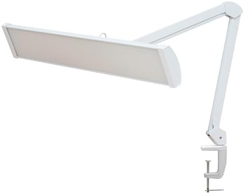 32-Inch LED Architect Desk Lamp with Clamp, 50W 4500LM, White by bemelux