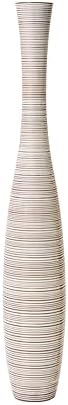 Leewadee Decorative Tall Floor Vase for Living Room Decor, 41 inches, White Wash, Resin - Image 3