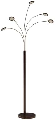 Brightech Orion Arc Floor Lamp for Living Room, Tree Floor Lamp with 5 Adjustable Arms, Multi-Head Standing Lamp with Flexible Rotating LED Lights for Bedroom, Dorm - Bright Hanging Lighting - Bronze - Image 4