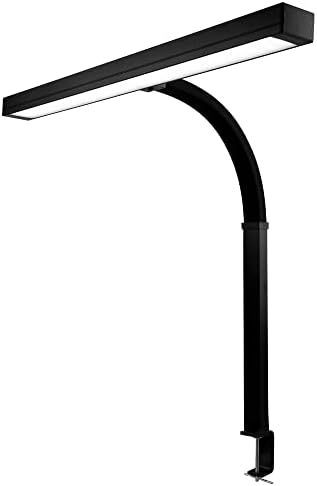 Neatfi 3,000 Lumens LED Desk Lamp with Clamp | Dimmable | 5 Brightness Levels & 5 Light Modes | Memory Function | Eye-Caring Flexible Lamp for Home & Office (31.5 Inches, Black) by Neatfi
