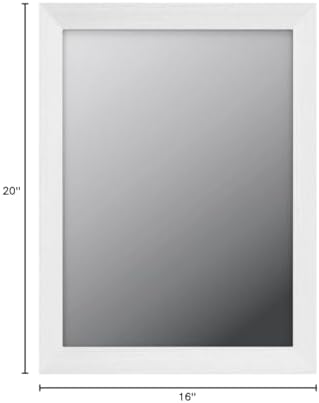 Amazon Basics Rectangular Wall Mount Mirror 16" x 20" - Standard Trim, Nickel, 20" L x 16" W (Pack of 3) - Image 6