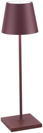 Zafferano, Poldina Pro, Rechargeable Cordless Lamp, Bordeaux by ZafferanoLightingTableware