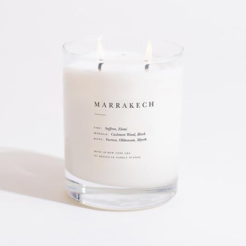Brooklyn Candle Studio Marrakech Classic 2 Wick Candle - Luxury Scented Candle, Vegan Soy Wax, Hand Poured in The USA, 70 Hour Slow Burn Time - 13oz by BrooklynCandleStudio