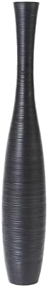Leewadee Decorative 41 inches Tall Floor Vase for Living Room Home Decor, Black, Resin - Image 3