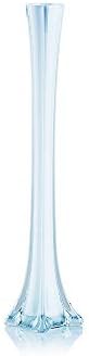 WGV Eiffel Tower Vase, Open 1", Height 20", (Multiple Sizes Choices) White Glass Floral Container with Sturdy Base, Flower Centerpiece for Wedding Event Home Decor, Arts Crafts, 1 Piece by WGVInternational-OpusGlassware
